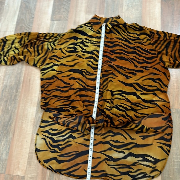 ANIYE BY MADE IN ITALY 100% Viscose zebra stripes classic neckline button up - Picture 11 of 14